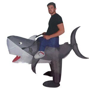 Bodysocks Adult Inflatable Shark Fancy Dress Costume One Size Halloween Party